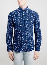 Etro floral pattern long sleeve shirt size 42. Topman Selected Homme Navy Floral Print Shirt 85 Topman Lookastic