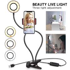 Led Selfie Ring Light Portable Selfie Ring Light Selfie Light With Stand Flexible Cell Phone Holder 3 Light Mode 11 Brighteness Levers Power Metal Pedestal Clip Walmart Com Walmart Com
