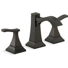 Kohler Truss 8 In Widespread 2 Handle Bathroom Faucet In Oil Rubbed Bronze K R24060 4d 2bz The Home Depot Oil Rubbed Bronze Bathroom Faucets Bronze Bathroom Faucets Oil Rubbed Bronze Bathroom