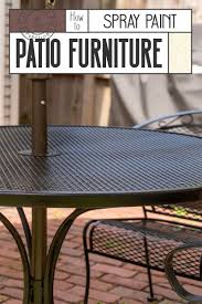 How To Spray Paint Patio Furniture Fix Rust Spots Peeling Paint In 2 Hours Painting Patio Furniture Outdoor Furniture Makeover Painted Patio