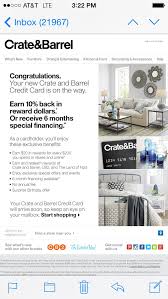 Failing that, a normal credit card would be more useful. Got Pre Approval For Crate And Barrel Credit Card Myfico Forums 3348589