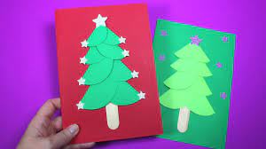 Why settle for a cheesy commercial card when you can create a personal card in minutes? How To Make A Paper Christmas Tree Card Christmas Card Craft Youtube