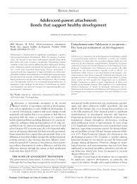 Maybe you would like to learn more about one of these? Pdf Adolescent Parent Attachment Bonds That Support Healthy Development
