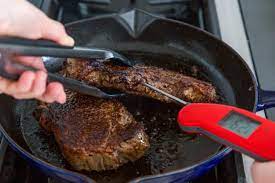 Once the oil is hot, gently put the steak in the pan. Pan Seared Steak Recipe Steakhouse Quality Natashaskitchen Com