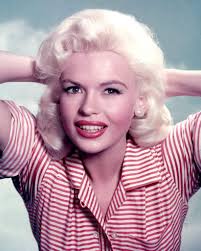 June 11, 1960 Hollywood Blonde Bombshell JAYNE MANSFIELD arrived in  PORTLAND at 10:00am and was whisked immediately by helicopter to the  Lincoln High School field to meet her ROSE FESTIVAL PARADE Float "