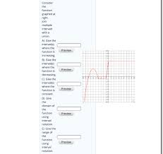For example, we can express the set, {x | x ≠ 0}, using interval notation as Answered Consider The Function Graphed At Right Bartleby