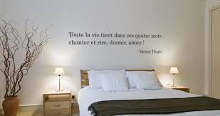 sticker citation la vie en quatre mots stickers muraux deco chambre parents citation murale