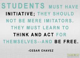 Students must have initiative; they should not be... via Relatably.com