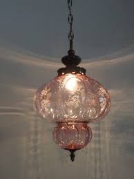 Lovely Antique Pink Glass Pendant Lamp Fenton Glass Pendant Lamp Fenton Lamps Glass Chandelier