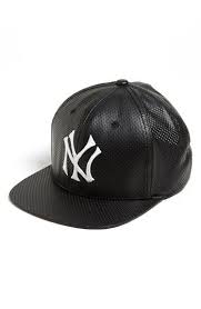 American Needle New York Yankees Delirious Faux Leather Snapback Baseball Cap Leather Snapback Leather Baseball Cap