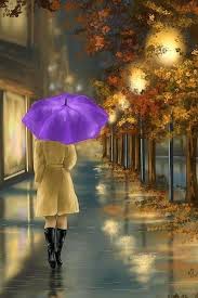 Espera Por Mim Rain Painting Umbrella Art Rain Art