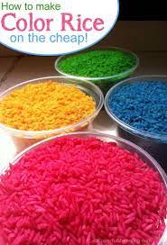 How To Make Color Rice Super Easy Video Colored Rice Sensory Play Sensory Bins