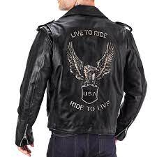 Viking Cycle American Eagle Leather Jacket For Men Leather Jacket Men Leather Motorcycle Jacket Motorcycle Jacket Mens