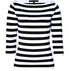 Black And White Striped Long Sleeve Shirt Outfit How To Wear Your Ralph Lauren Black Label Black White Striped Boatneck Top Avenuesixty Black White Outfit Black Striped Shirt Striped Shirt Women