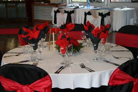 Wedding Reception Decor With Black White And Red Accents Jpg 830 553 Red Wedding Decorations White Wedding Decorations Red And White Weddings