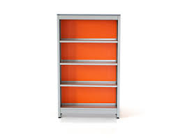 Metal book rack for library. Biblio Racks Library Furniture Infiniti Modules India