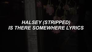 Because you waited for me so long. Is There Somewhere Stripped Halsey Lyrics Youtube