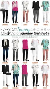 Mix And Match Clothes Jcpenney Capsule Wardrobe For Spring Capsule Wardrobe Mom Capsule Wardrobe Work Business Casual Outfits For Women
