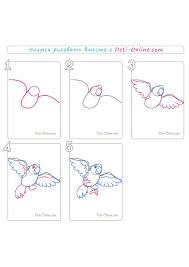 Как рисовать попугайчиков