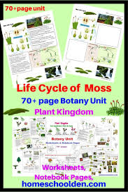 Life Cycle Of Moss Worksheets Learn About The Life Cycle Of Moss In This 70 Page Botany Unit Th Botany Homeschool Science Curriculum Sequencing Activities