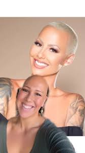 I get Amber Rose alllll the time. but I think it’s just the bald head  🤷🏻‍♀️ #greenscreen #celebritylookalike #amberrose