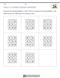 Speaking of magic squares, when i look at the square logic puzzle below, something magical happens. Magic Square Worksheets