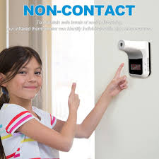 No touching or holding of device is required. Wall Mounted Infrared Temperature Measurement Forehead Thermometer