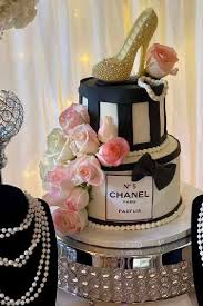 This baby shower is simply adorable! Chanel Birthday Party Ideas Photo 5 Of 14 Chanel Birthday Party Chanel Themed Birthday Party Girls Birthday Party Themes