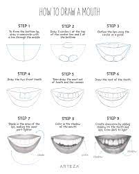 We'll draw the teeth in this place. A Million Dollar Smile Mouth Drawing Smile Drawing Lips Drawing