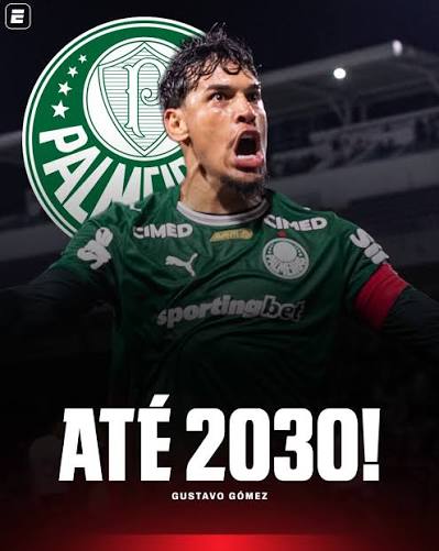 RENOVOU! 🆕✍️ O Palmeiras anunciou a renova&ccedil;&atilde;o de contrato com &iacute;dolo e capit&atilde;o Gustavo G&oacute;mez at&eacute; o ano de 2030! #FutebolNaESPN #Palmeiras