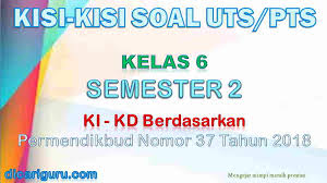 50 soal ukk ips sd/mi kelas 6 semester 2 dan kunci balasan (paket 2). Kisi Kisi Soal Uts Pts Kelas 6 Semester 2 K13 Revisi 2018 Dicariguru Com