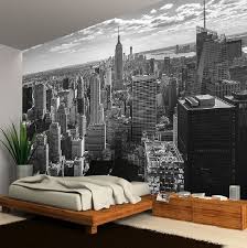 New York City Skyline Black White Photo Wallpaper Wall Mural 335x236cm Huge New York Bedroom Wall Murals Bedroom Wallpaper Bedroom
