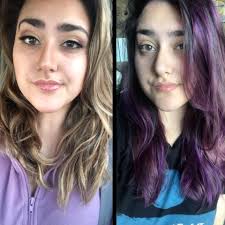 evalam_ : "I've partnered up with oVertone for their new launch! Purple for  brown hair 💜 It's perfect for brunettes because as it fades it will  neutralize out the warmth. The intensity