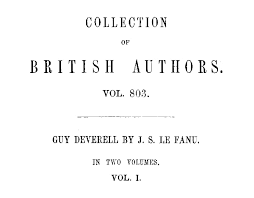 Add to favorites / report as broken. The Project Gutenberg Ebook Of Guy Deverell Vol 1 Of 2 By J S Le Fanu