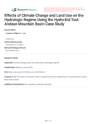 PDF) Effects of Climate Change and Land Use