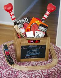 This valentine's day, treat a little one to the ultimate snacking canister gift set. Chocolate Train Valentine S Day Basket