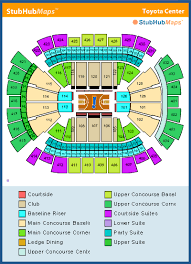 Houston Rockets Seating Map Seating Chart