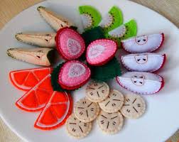 Salade De Fruits Feutres Des Fruits De Feutre Salade De Etsy Felt Fruit Felt Food Felt Play Food