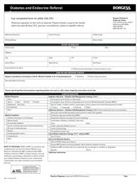 fillable online center for diabetes care referral form fax