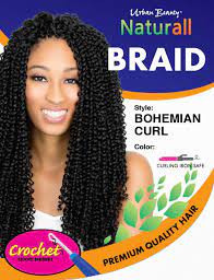 Urban Beauty Naturall Braid Crochet Hair Bohemian Curl Beauty Bar Supply