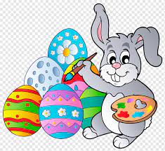 Animated easter bunny moving and hopping around. Animated Rabbit Painting Easter Eggs Illustration Easter Bunny Easter Egg Easter Bunny With Eggs Love Food Resurrection Of Jesus Png Pngwing