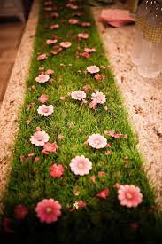 Check out our grass table runner selection for the very best in unique or custom, handmade pieces from our shops. Fake Grass Table Runners 2m X 0 30 M With Or Without Flowers Hugo Party Hire