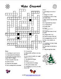 Winter weather crossword puzzle answer key | woo! The Ultimate Winter Crossword