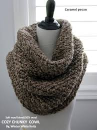 Shop knitted cowl scarf & more. Chunky Cowl Large Cowl Knit Snood Tube Scarf Winter Knit Etsy