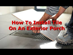 Can you lay porcelain tile on plywood. Tiling Over Plywood Covered Porch Youtube