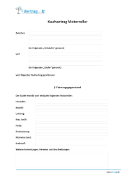 Leichtkraftrad roller bis 125 ccm kosten versicherung & steuer mindestalter & führerschein alle vorschriften im überblick Kaufvertrag Roller Hier Findest Du Den Digital Ausfullbaren Mobile De Motorrad Moped Motorroller Oder Mofa