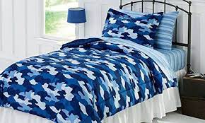 Bright Blue Camouflage Army Boys Twin Comforter Set 5 Piece Bed In A Bag Patriotic Http Www Amazon Co Full Bedding Sets Blue Boys Bedroom Boys Bedding Blue