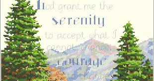 It is 20.5 inches by 16 inches with the frame and the piece itself is 14 inches by 16 let's count words counted cross stitch pattern by ursula michael to download and print online. Serenity Prayer Counted Cross Stitch Patterns And Charts