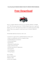 Check spelling or type a new query. My Publications Yamaha Grizzly 660 Atv Service Repair Manual Page 1 Created With Publitas Com