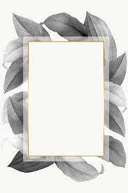 Grey Leaves With Golden Rectangle Frame Design Element Premium Image By Rawpixel Com Frame Design Photo Collage Template Floral Poster